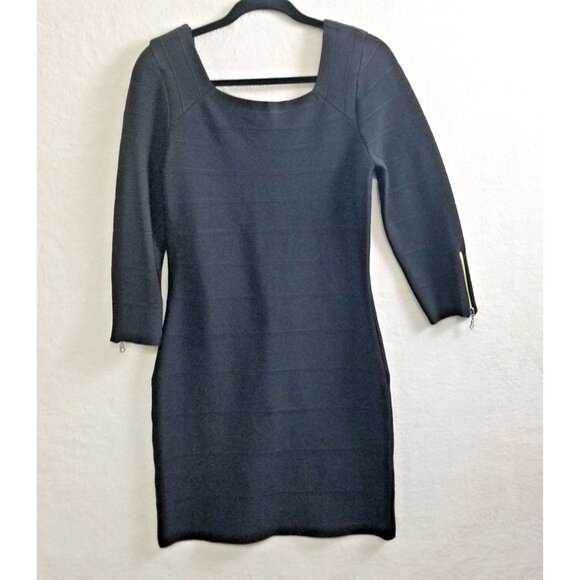 Banded Black Dress INC International Concepts Women's L zippered - Picture 2 of 11